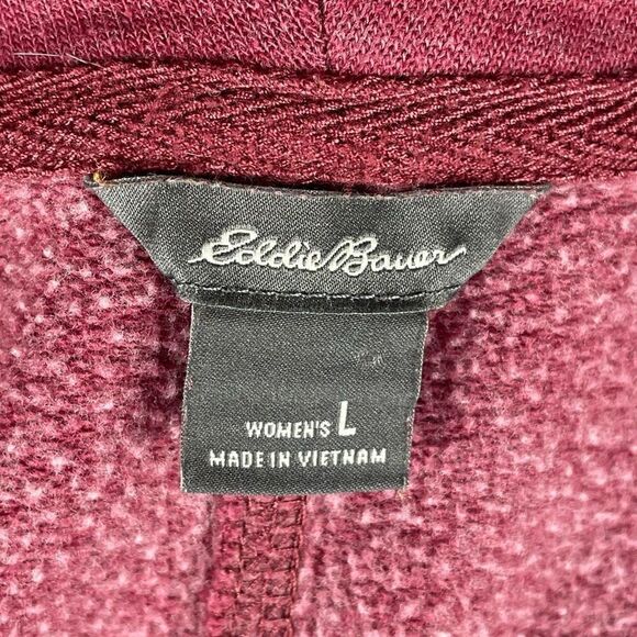 Eddie Bauer Red Fleece Cardigan Wrap - Women’s L - Picture 5 of 9